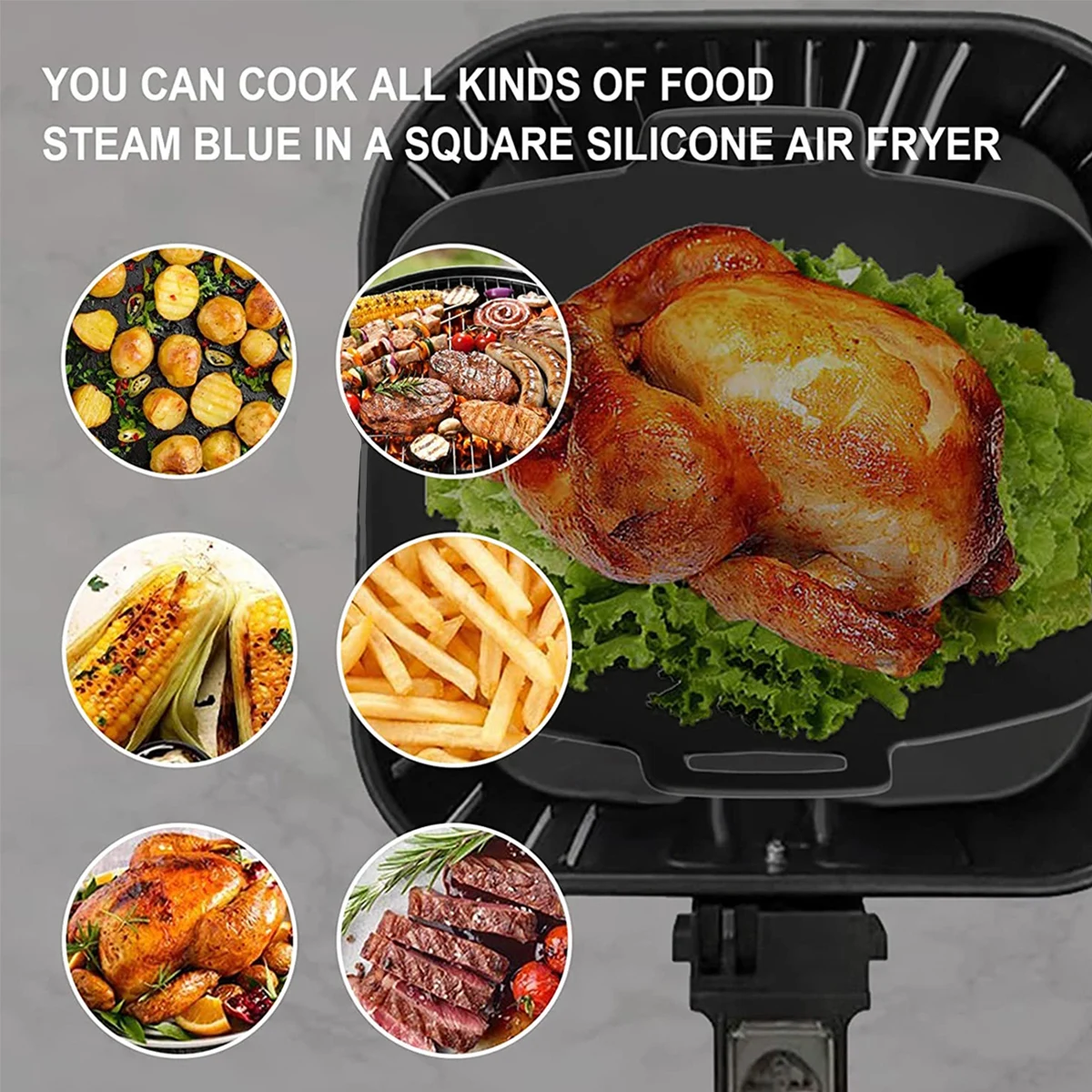 2szt Silikonowa wkładka do fry – Air Fryer Silicone Pot Liner recenzja i cena
