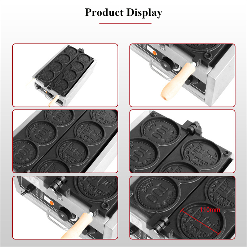 4szt Small Gold Coin Bread Waf – Mini Waffle Maker Machine recenzja i cena