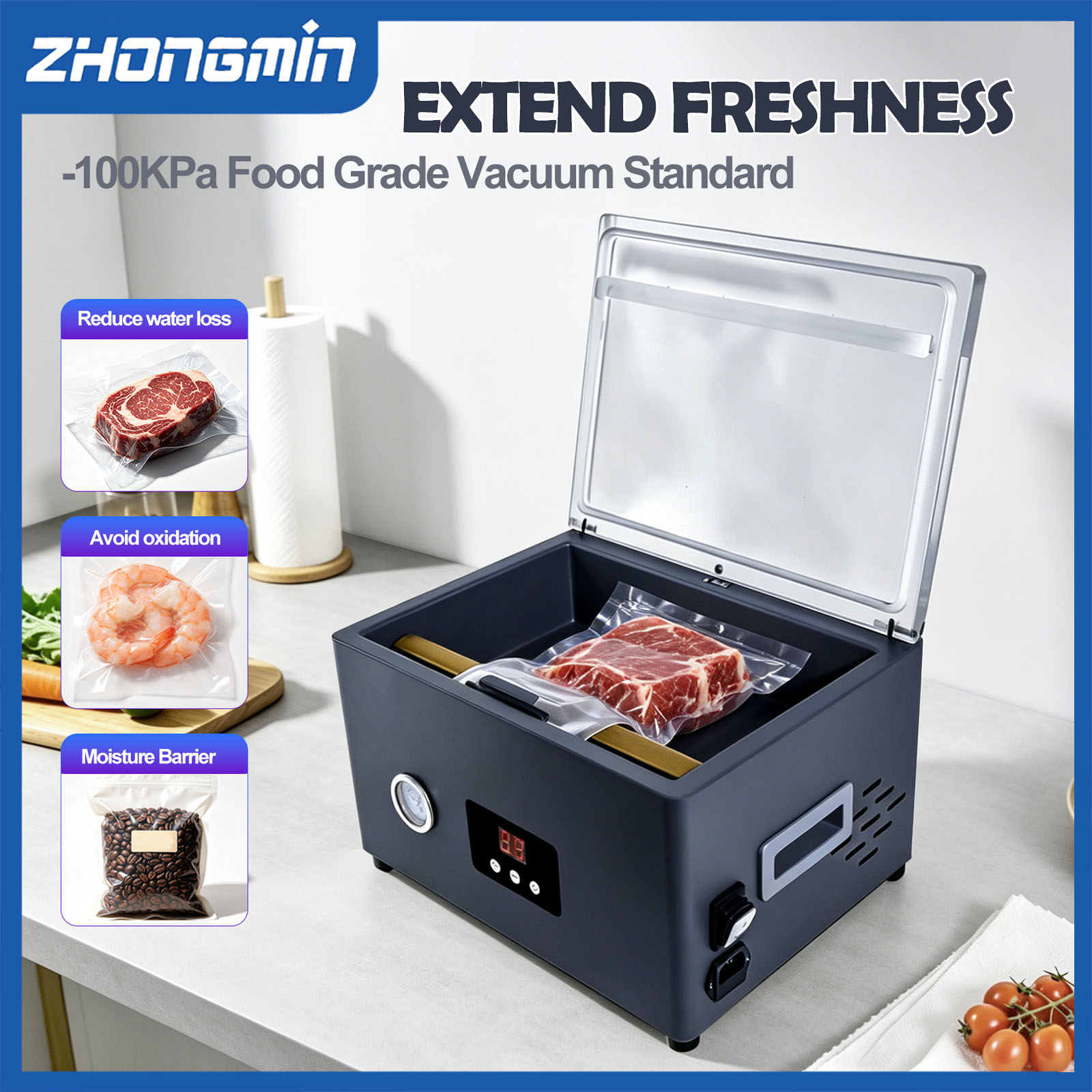 ZM-CVS300 – elektryczna, autom – Food Vacuum Sealer Machine recenzja i cena